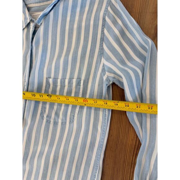 Rails Women's Blue White Striped Button Up Shirt Large‎ - Picture 6 of 7